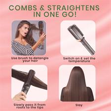 VGR V-560 Professional Hair Straightener Brush – Everyday Styling in 5 mins with Uniform Heat Technology