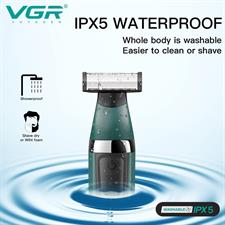 VGR V‑393 Washable Double‑Sided Hybrid Shaver – Foil & Twin Blade Head, Cordless 90 min Runtime