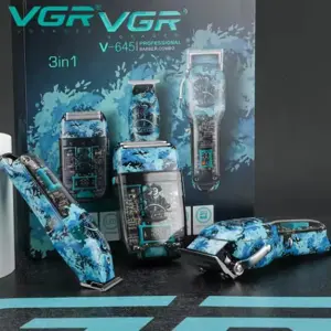 VGR V-645 Professional Barber 3 in 1 Combo Kit