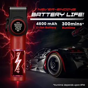 VGR V-001 Professional Salon Quality Hair Clipper | 𝟵𝟬𝟬𝟬 RPM High-Power DC Motor, 𝟑𝟎𝟎 Min Runtime, DLC Diamond-Coated Blade