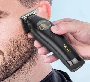 VGR V-880T Professional Hair Trimmer for Men, 7200RPM Cordless Beard Trimmer External Rotor BLDC Motor Hair Clippers, Zero Gapped Ceramic and MIM T Blade Barber clippers with Charging Base