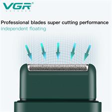 VGR V-390 Professional Electric Ultra Thin Shaver Rechargeable Razor for Face Care Beard Trimmer Reciprocating Blade with USB Travel Shaver