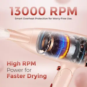 VGR V-428 Foldable Hair Dryer for Men & Women | 1200/1600W DC Motor | Cool Shot Button