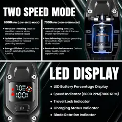 VGR V-964 Professional Hair Trimmer for Men .5 Hour Runtime, Quick Charge, Stainless Steel Blades, Cord/Cordless Use