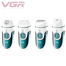VGR V-700 Cordless Professional 4 in 1 Women Epilator & Shaver for Face, Legs, Underarms & Bikini area with Callus Remover for Wet & Dry