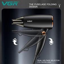 VGR V-439 Professional Foldable Hair Dryer 1600 Watts Cool Shot Button