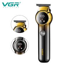 VGR V-989 Pro Li Outliner Rechargeable Electric Cordless Hair Clippers with Digital Display & Dual Motor Grooming Kits T-Blade Close Cutting 0mm Bald Head Clipper for Men 180 mins Runtime