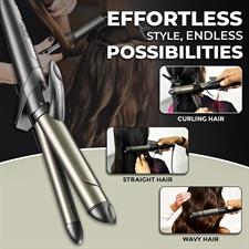 VGR V-571 Professional 2-IN-1 Curling Iron - 25mm Ceramic Barrel, Uniform Heat Technology