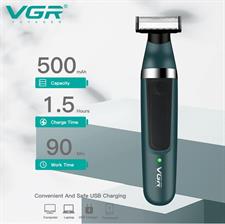 VGR V‑393 Washable Double‑Sided Hybrid Shaver – Foil & Twin Blade Head, Cordless 90 min Runtime