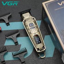 VGR Premium Metal Housing Hair Clipper LED Display 4 Guide combs Runtime 240 min V-901