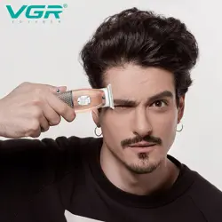 VGR V-976 Professional Cordless Hair Clipper & Beard Trimmer – 6500 RPM, 150 Min Runtime, Digital Display, Stainless Steel Blade, USB Charging, 4 Combs (Copper)
