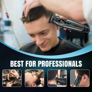 VGR V-945 Professional Hair Trimmer - 180 Minute Runtime, 1400mAh Lithium Battery, Metal Housing Body, Ceramic & Powder Metallurgic Blades