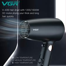 VGR V-439 Professional Foldable Hair Dryer 1600 Watts Cool Shot Button