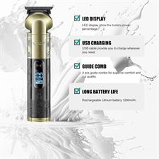 VGR Professional Hair Trimmer V-296 Titanium coated stainless steel blade 1200mAh Lithium battery Cord/Cordless USB Charging