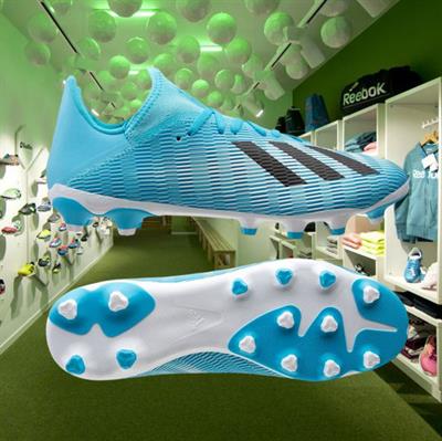 adidas X 19.3 MG Hard Wired - Bright Cyan/Core Black Size UK 5 