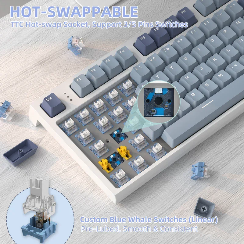ATTACK SHARK K86 Wireless Mechanical Keyboard with TFT Display