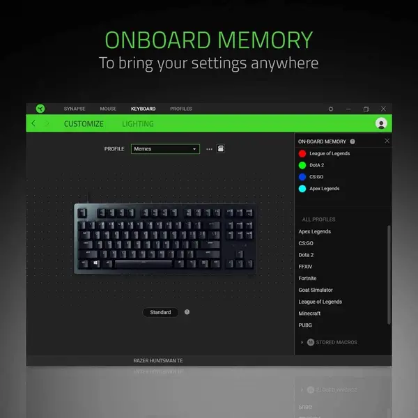 Razer Huntsman Tournament Edition Optical Gaming Keyboard - WITHOUT BOX