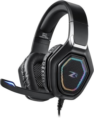 Zoook Zeus RGB Gaming Headset Professional Gaming Headset with Surround Sound Stereo, Over the ear Headset,built in microphone, Ultra-Comfort memory Foam; compatible with PC, Xbox,PS4, Mobiles (Free Y Splitter Included)