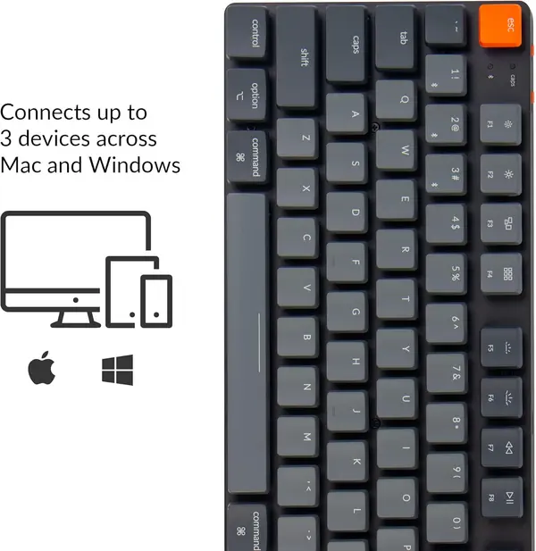 Keychron K1 SE Wireless Mechanical Keyboard | RGB Backlight | Low-Profile Gateron Mechanical Red Switches - WITHOUT BOX