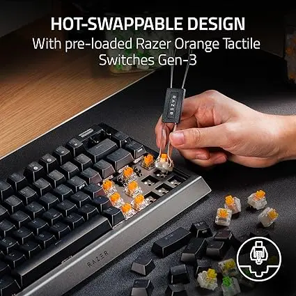 Razer Blackwidow V4 75% (Orange Switches) - WITHOUT BOX