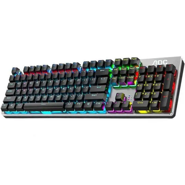 AOC GK410 RGB Mechanical Gaming Keyboard | Red Switches | NKRO | Metal Plate