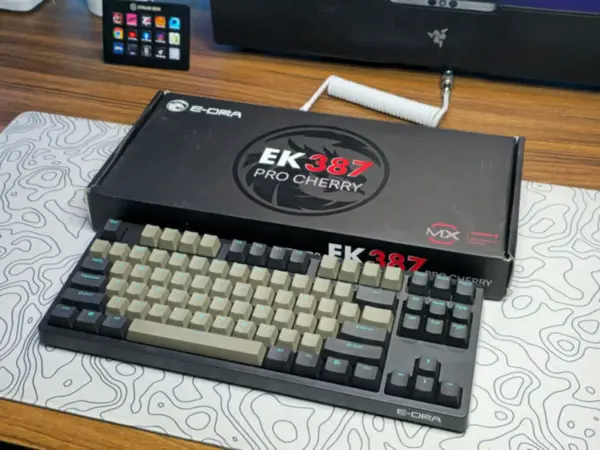 E-DRA EK387 PRO Mechanical Keyboard | Gateron Yellow Switches | Hot-Swappable | RGB