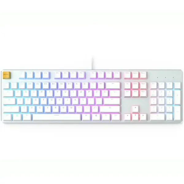 Glorious GMMK Full-Size Mechanical Keyboard | White | Hot-Swappable | RGB 