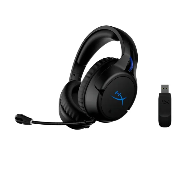 HyperX Cloud Flight Wireless Gaming Headset, Long Lasting Battery up to 30 Hours, Detachable Noise Cancelling Microphone, Red LED Light, Comfortable Memory Foam, Works with PC, PS4 & PS5 (Open Box)