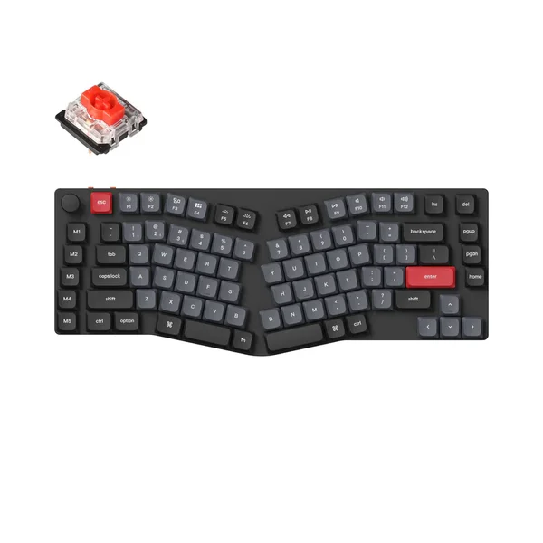 Keychron K15 Pro Alice Layout Wireless Mechanical Keyboard | RGB Backlight | Low-Profile Gateron Mechanical Red Switches - WITHOUT BOX