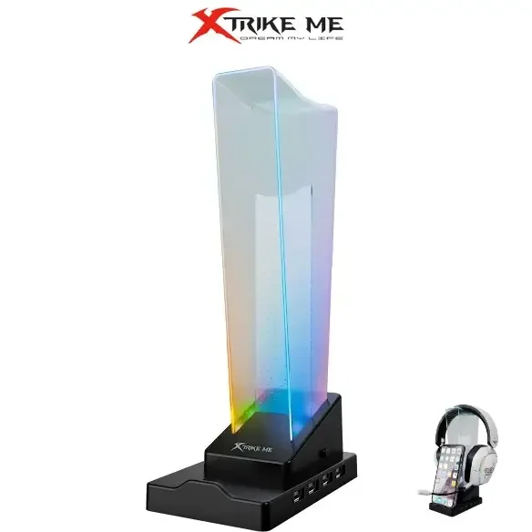 Xtrike-Me HT-09 Headset & Phone Stand | 4-USB Ports