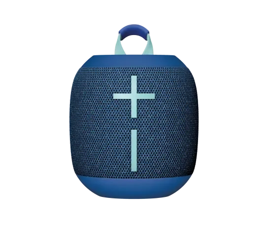 UE Wonderboom 4 (Black, Blue) Portable Speaker | Big 360° Sound | IP67 Waterproof & Floats - Box