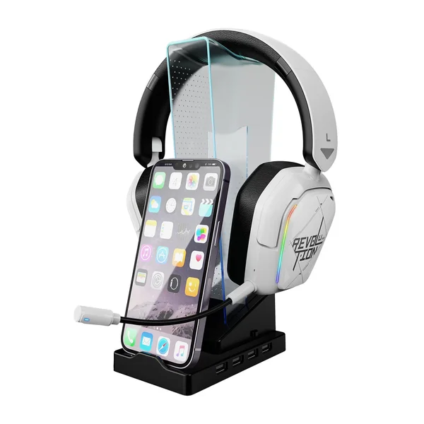 Xtrike-Me HT-09 Headset & Phone Stand | 4-USB Ports