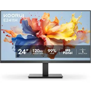  KOORUI E2411H 24" FHD IPS 120Hz, AMD FreeSync Premium Technology, Eye-care flicker-free, low blue, 99% sRGB, HDMI1.4+VGA