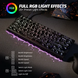ATTACK SHARK X68 HE Wired Rapid Trigger Magnetic Keyboard