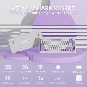ATTACK SHARK X85PRO Tri-mode Gasket Mechanical Keyboard