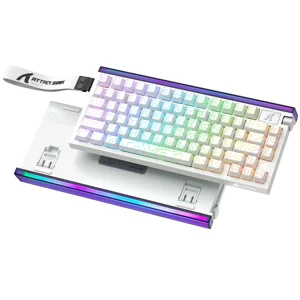 ATTACK SHARK R85 HE (Black / White Contour) | 75% Magnetic Keyboard | Rapid Trigger | Hall Effect Switches | Custom Lightbox