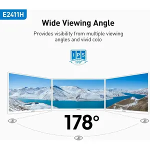  KOORUI E2411H 24" FHD IPS 120Hz, AMD FreeSync Premium Technology, Eye-care flicker-free, low blue, 99% sRGB, HDMI1.4+VGA