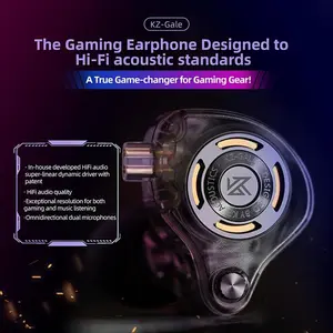 KZ Gale IEM | 3.5mm / Type-C, Black, Mic | Wired Earbuds