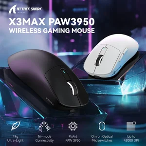 Attack Shark X3MAX Wireless Gaming Mouse (White/Black)