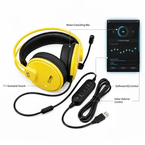 GPTX GH11 Gaming Headset with Digital Controller & Built-In Equalizer