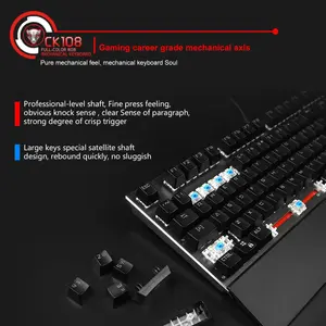 Motospeed CK108 RGB Wired Mechanical Gaming Keyboard | Aluminum Base