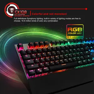 Motospeed CK108 RGB Wired Mechanical Gaming Keyboard | Aluminum Base