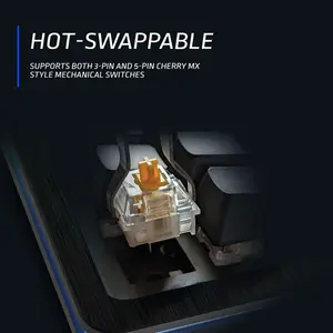 Mountain Everest 60 Compact Mechanical Keyboard - Yellow Switches | With Upgradable Numpad