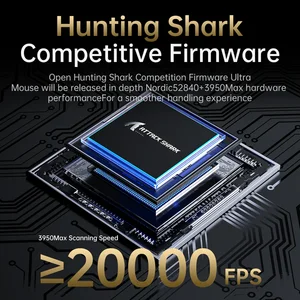 Attack Shark V5 Ultra-Light Tri-Mode Gaming Mouse (Black)