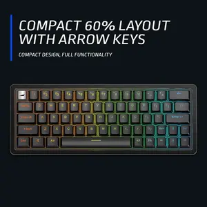 Mountain Everest 60 Compact Mechanical Keyboard - Yellow Switches | With Upgradable Numpad