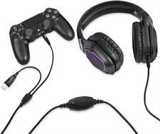 Zoook Zeus RGB Gaming Headset Professional Gaming Headset with Surround Sound Stereo, Over the ear Headset,built in microphone, Ultra-Comfort memory Foam; compatible with PC, Xbox,PS4, Mobiles (Free Y Splitter Included)