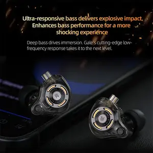 KZ Gale IEM | 3.5mm / Type-C, Black, Mic | Wired Earbuds