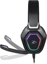 Zoook Zeus RGB Gaming Headset Professional Gaming Headset with Surround Sound Stereo, Over the ear Headset,built in microphone, Ultra-Comfort memory Foam; compatible with PC, Xbox,PS4, Mobiles (Free Y Splitter Included)