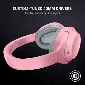 Razer Opus X Wireless Low Latency Headset - Pink Quartz / Razer Green - Without Box