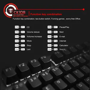 Motospeed CK108 RGB Wired Mechanical Gaming Keyboard | Aluminum Base